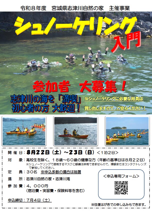 志津川自然の家 シュノーケリング入門